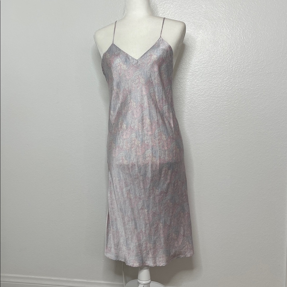 VTG 1980’S Glynn & Jacalyn Manson For Neiman Marcus Silk Paisley Slip Medium